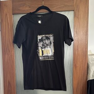 Savannah Black Tee with Bold Yellow Accents